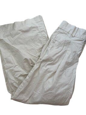 Banana Republic Cream Flare High Waisted Wide Leg Pants